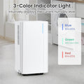 32 Pint Dehumidifier with 3.3FT Drain Hose, 24H Timer & 3 Color Indicator, 2000 sq ft Portable Dehumidifier for Basement, Bedroom, Bathroom
