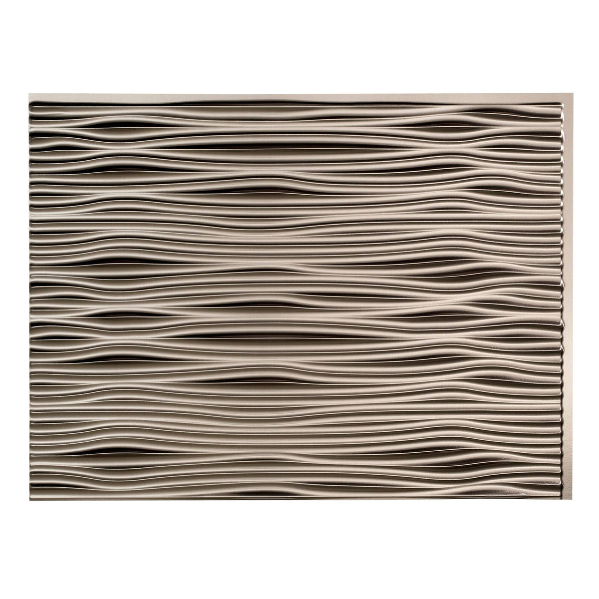 Fasade Waves Brushed Nickel 15 square Foot Backsplash Kit