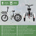 ABORON 3.0 Fat Tire Electric Trike for Senior Foldable E Bike, 500W Motorized Tricycle Adult 20" Folding 3 Wheel Electric Commute Bike Trike W/48V